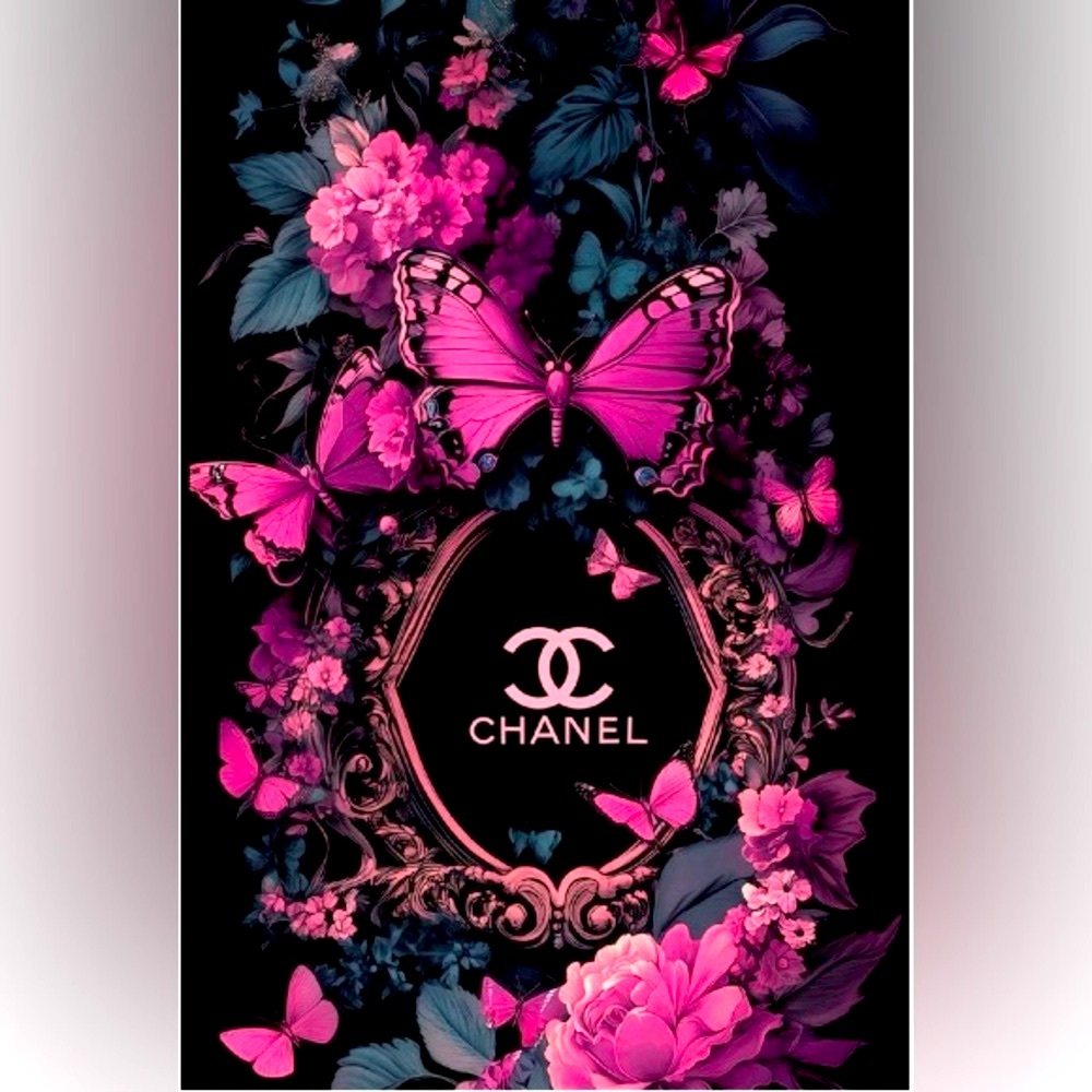 NWT Luxury 20x30 Poster Pink Butterfly Floral Art Print|Modern wall decor